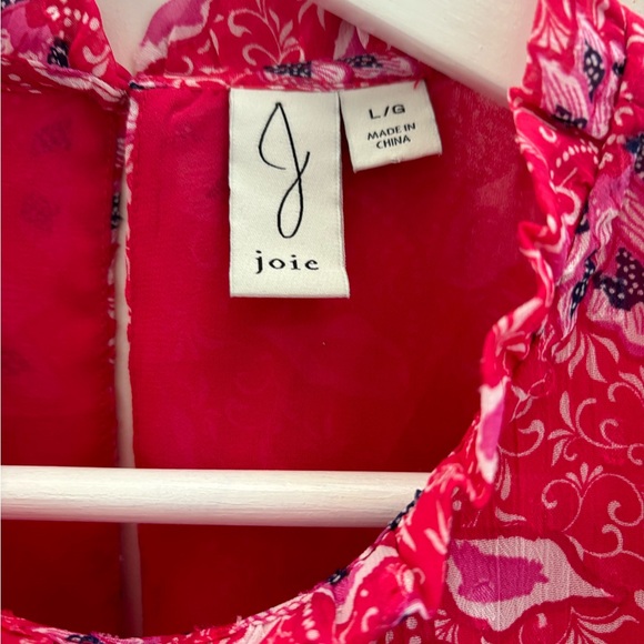 Joie Long Sleeve Ruffle Neck Blouse Large - Picture 5 of 9